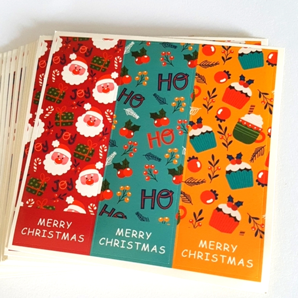 🎅🏼45 pcs Thank You Stickers 1"x3" in